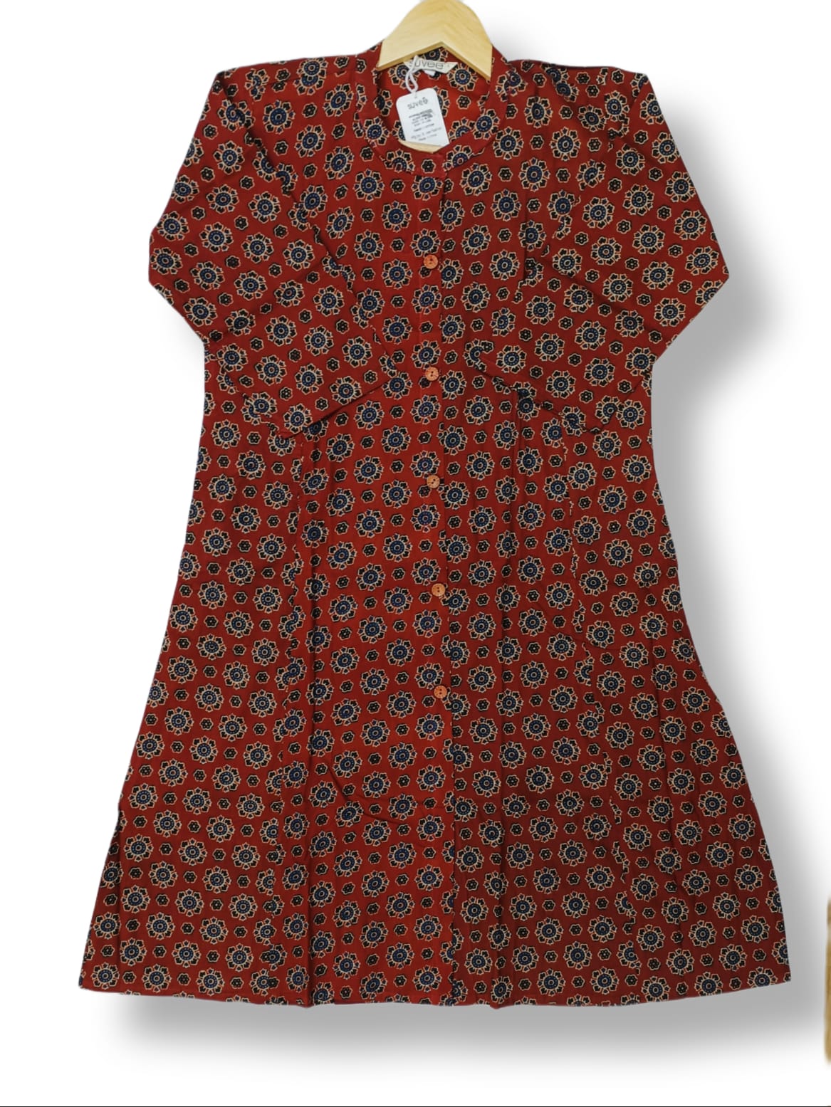 PRINTED COTTON A-LINE KURTI